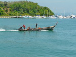 Golf von Phang Nag Seakayak  Abfahrt im Hafen in der Po Bay ein Langboot (TH).